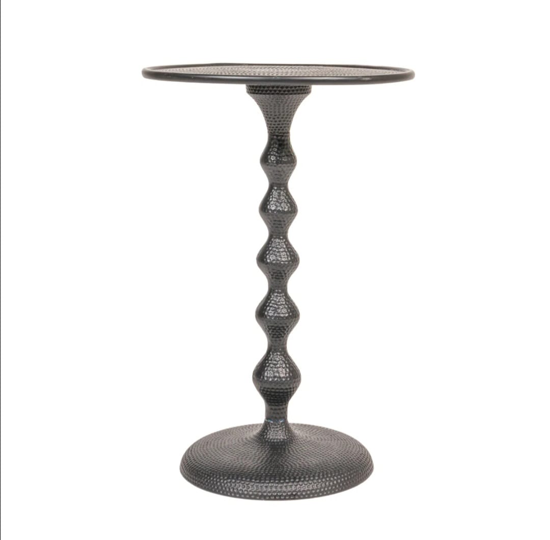 Emara  Hammered Metal Side Table