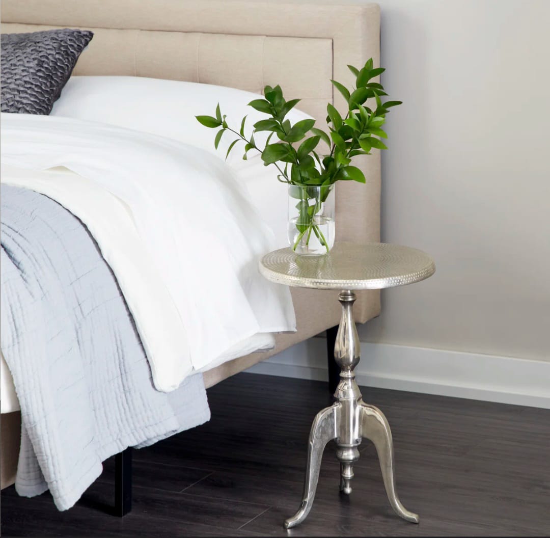 Goodlett Aluminum Metal Small Hammered table