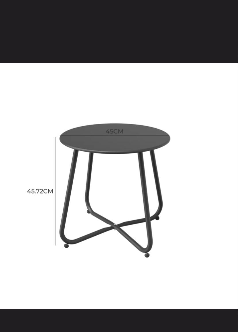 Ebern Round Outdoor Side Table