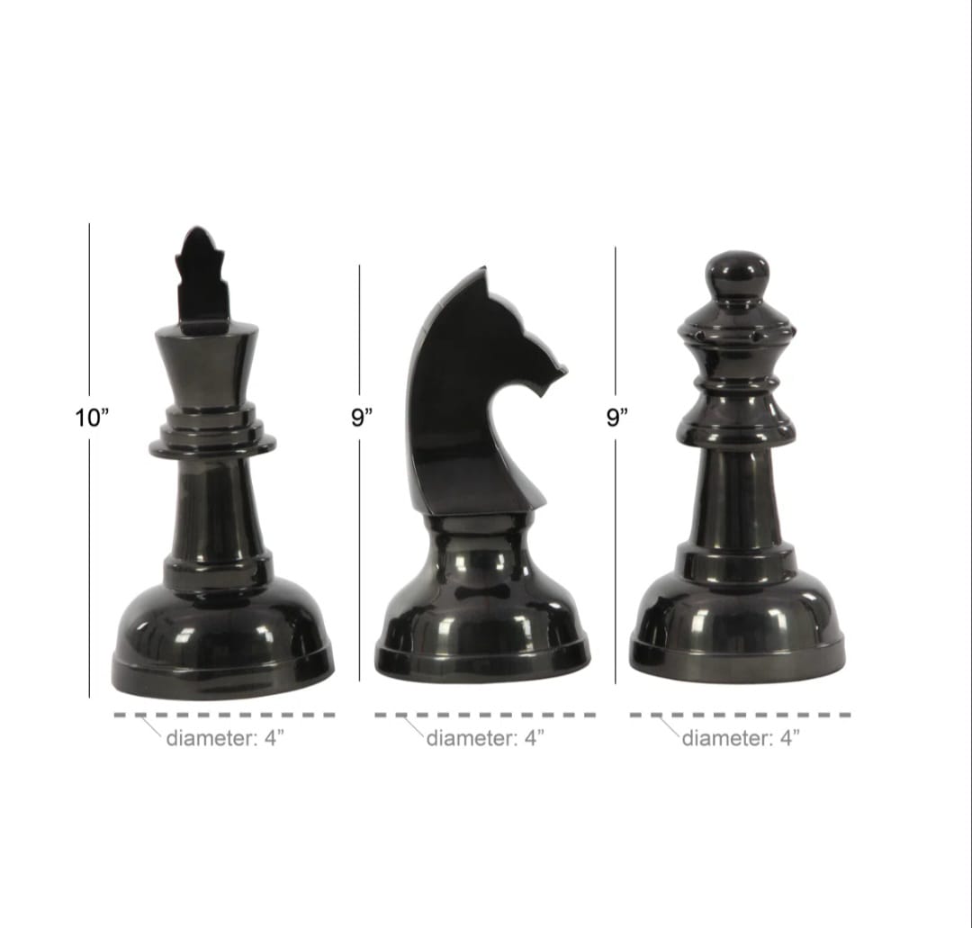 Oversized   Chess   Decorative   Accent    Set   of   3