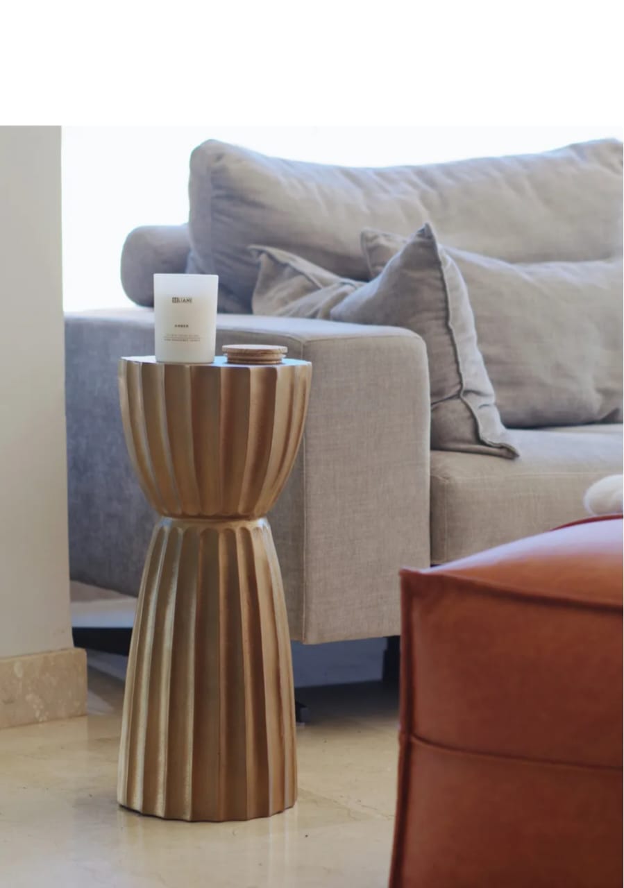 OUYEN  Metal Gold Side Table