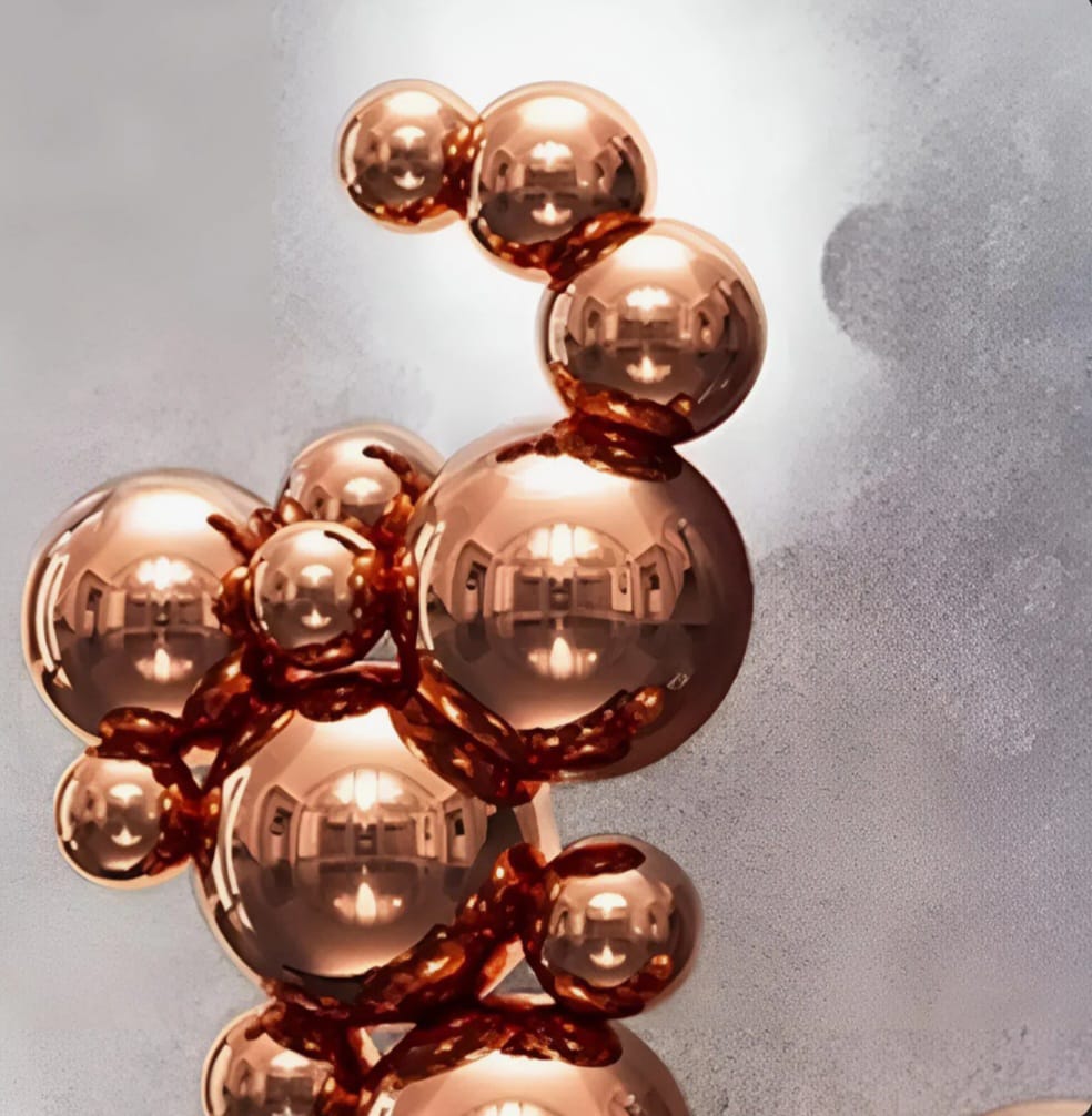 Evlin  Large Floor Sculpture Stainless Steel Decor For Living Room