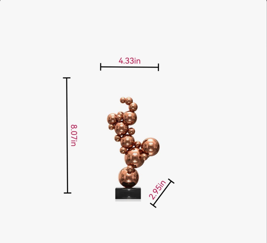Evlin  Large Floor Sculpture Stainless Steel Decor For Living Room