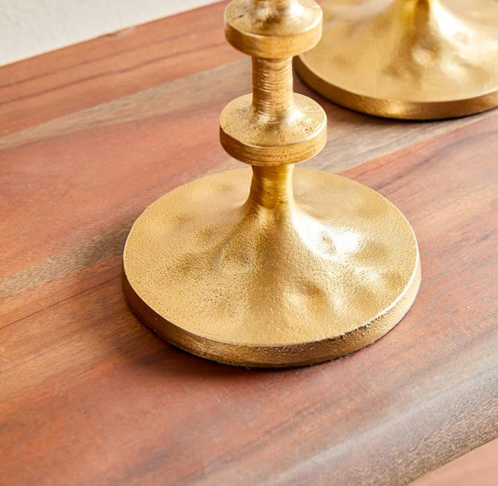 Amaar  Gold   Candleholders   Set   of   2