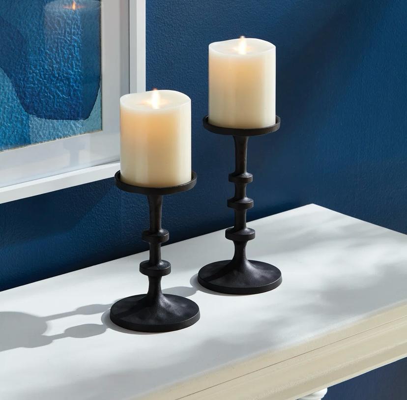 Flora candle holder set of 2