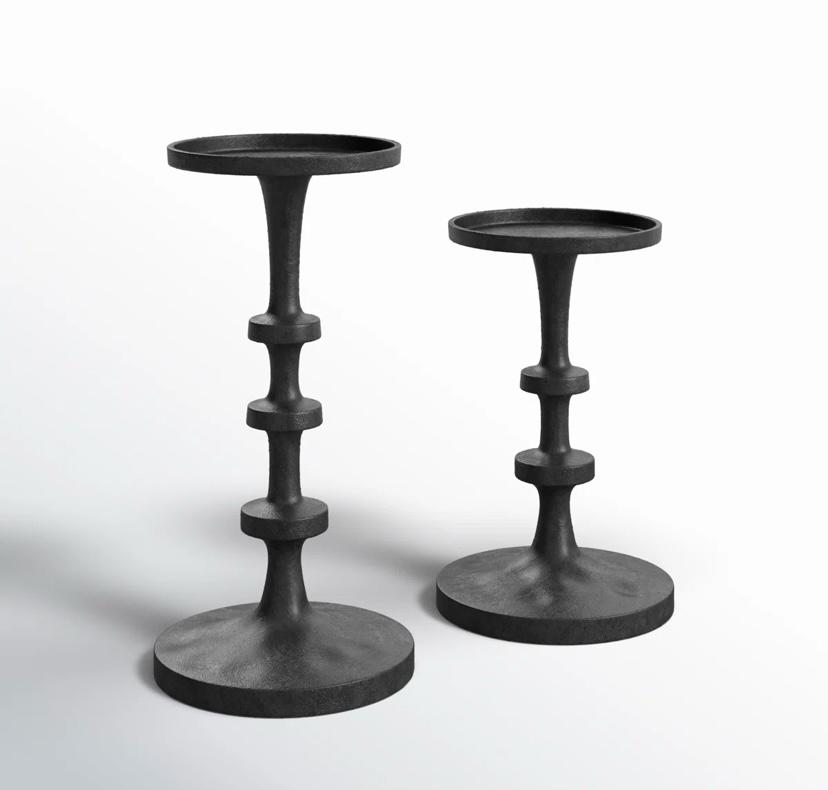 Flora candle holder set of 2