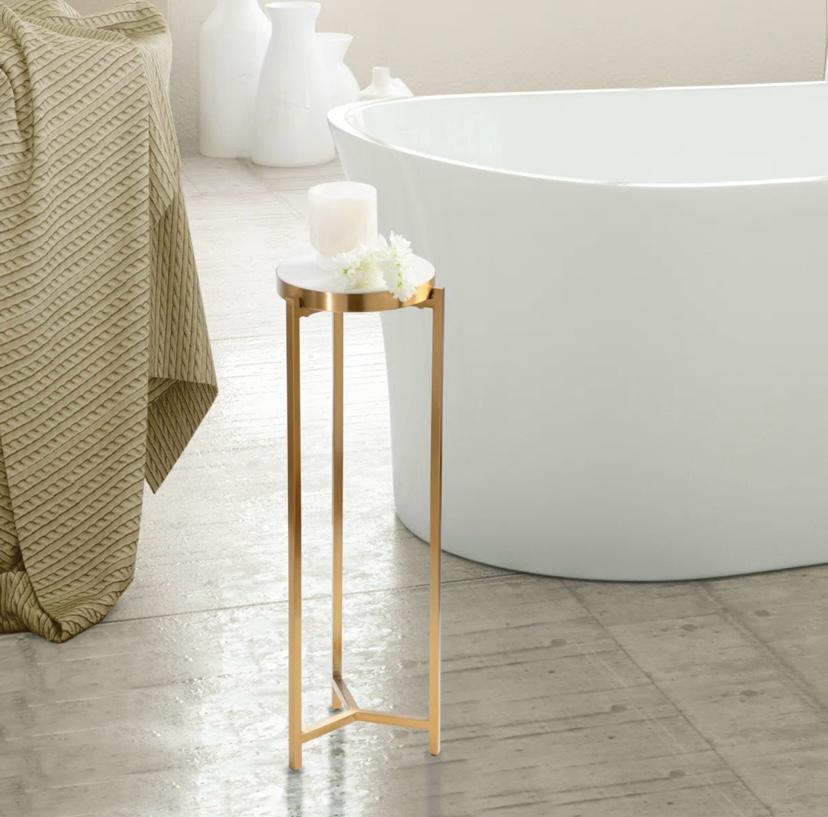 Eveland Round Metal Drink Table