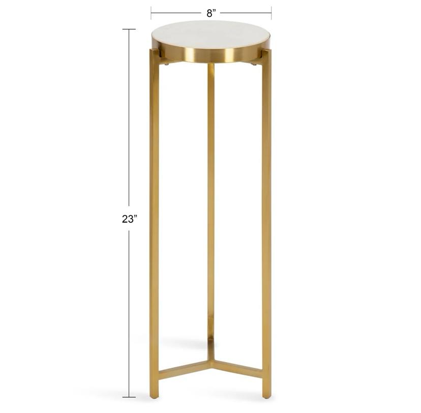 Eveland Round Metal Drink Table