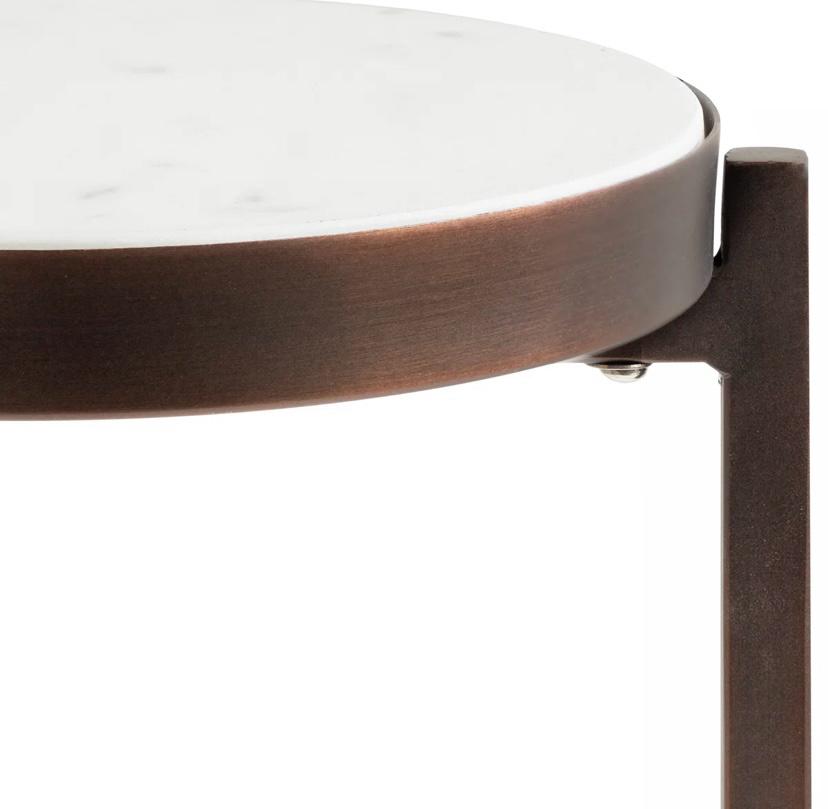 Evaar  Round Metal Drink Table