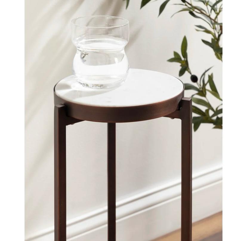 Evaar  Round Metal Drink Table