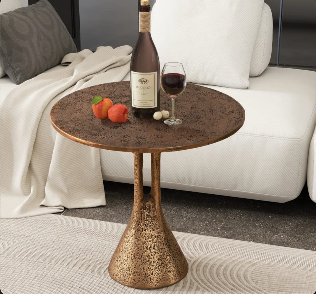 Plaro   Gold   Accent   Table