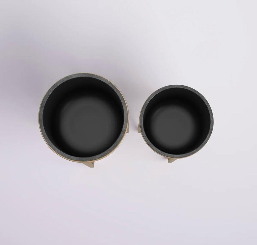 Fidler Round Mid Century Modern Planter Set