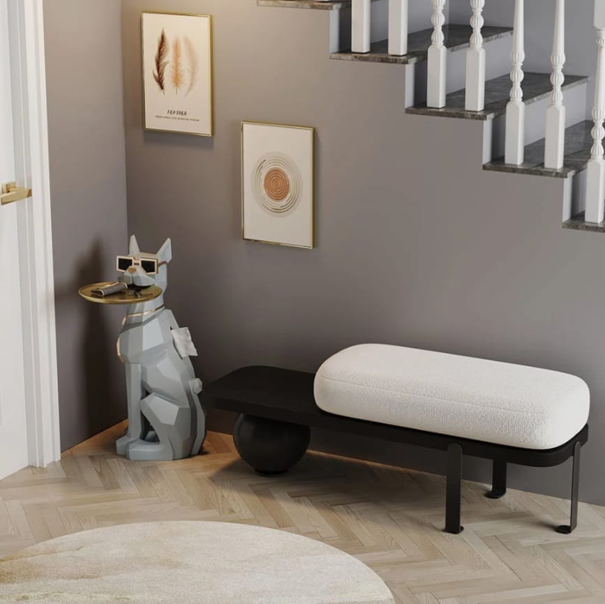 Anabila dog sculpture end  table