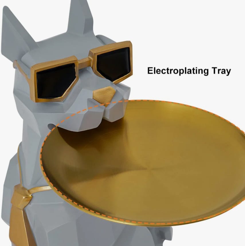 Anabila dog sculpture end  table