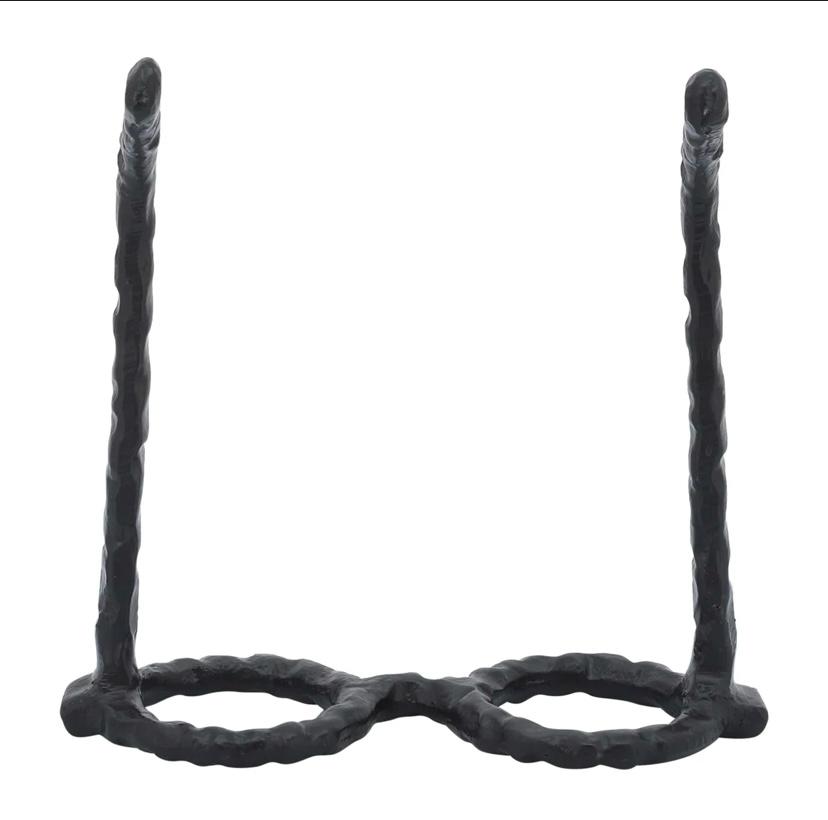 Glam Metal & Aluminum Sculptural Eyeglasses Decorative Accent