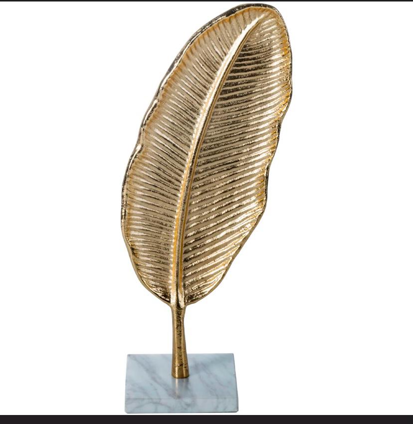 Home Aluminum Leaf Sculpture Statue Deco