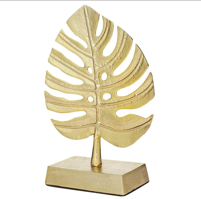 Brunsville Metal Gold Palm Leaf Table Décor