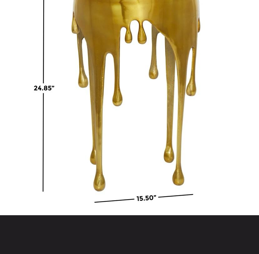 Zahara  Melting Drip Side End Accent Table
