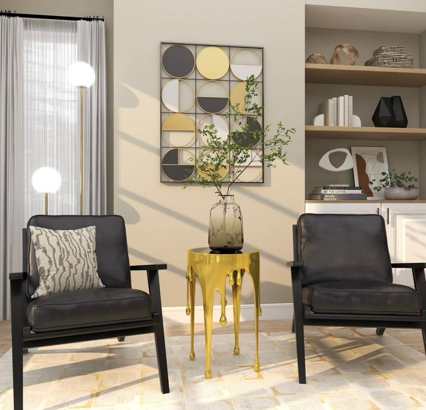 Zahara  Melting Drip Side End Accent Table