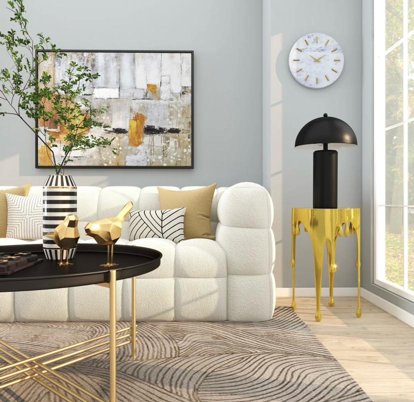 Zahara  Melting Drip Side End Accent Table