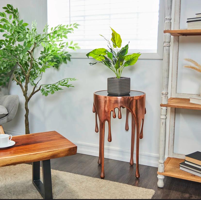 Deco Melting Drip Side End Accent Table