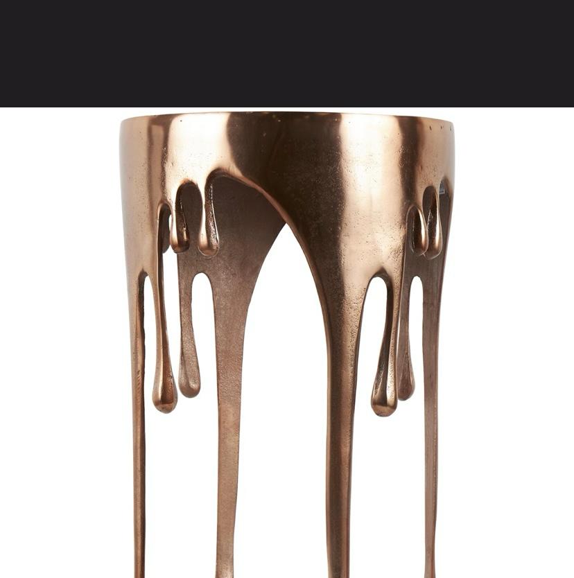 Deco Melting Drip Side End Accent Table