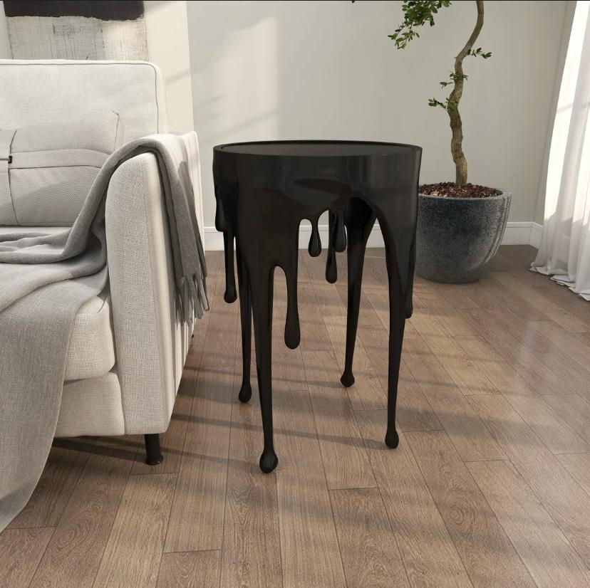 Sahara  Melting Drip Side End Accent Table