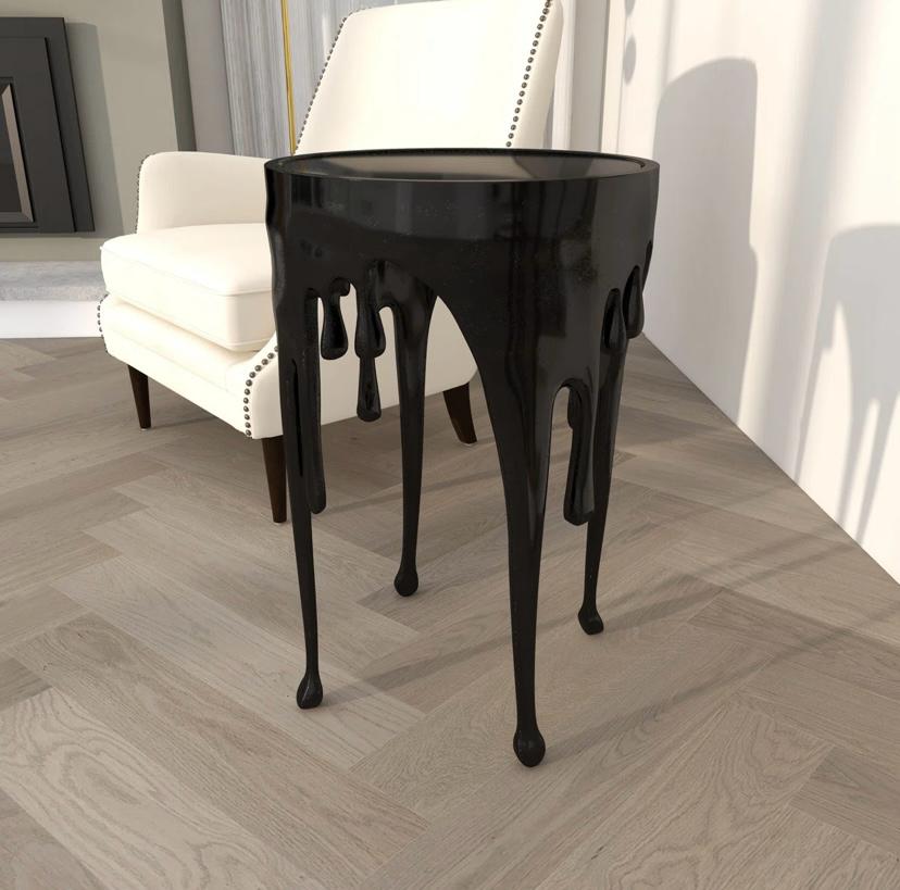 Sahara  Melting Drip Side End Accent Table