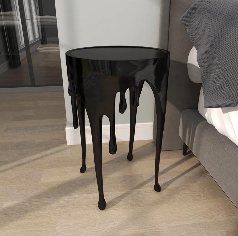 Sahara  Melting Drip Side End Accent Table
