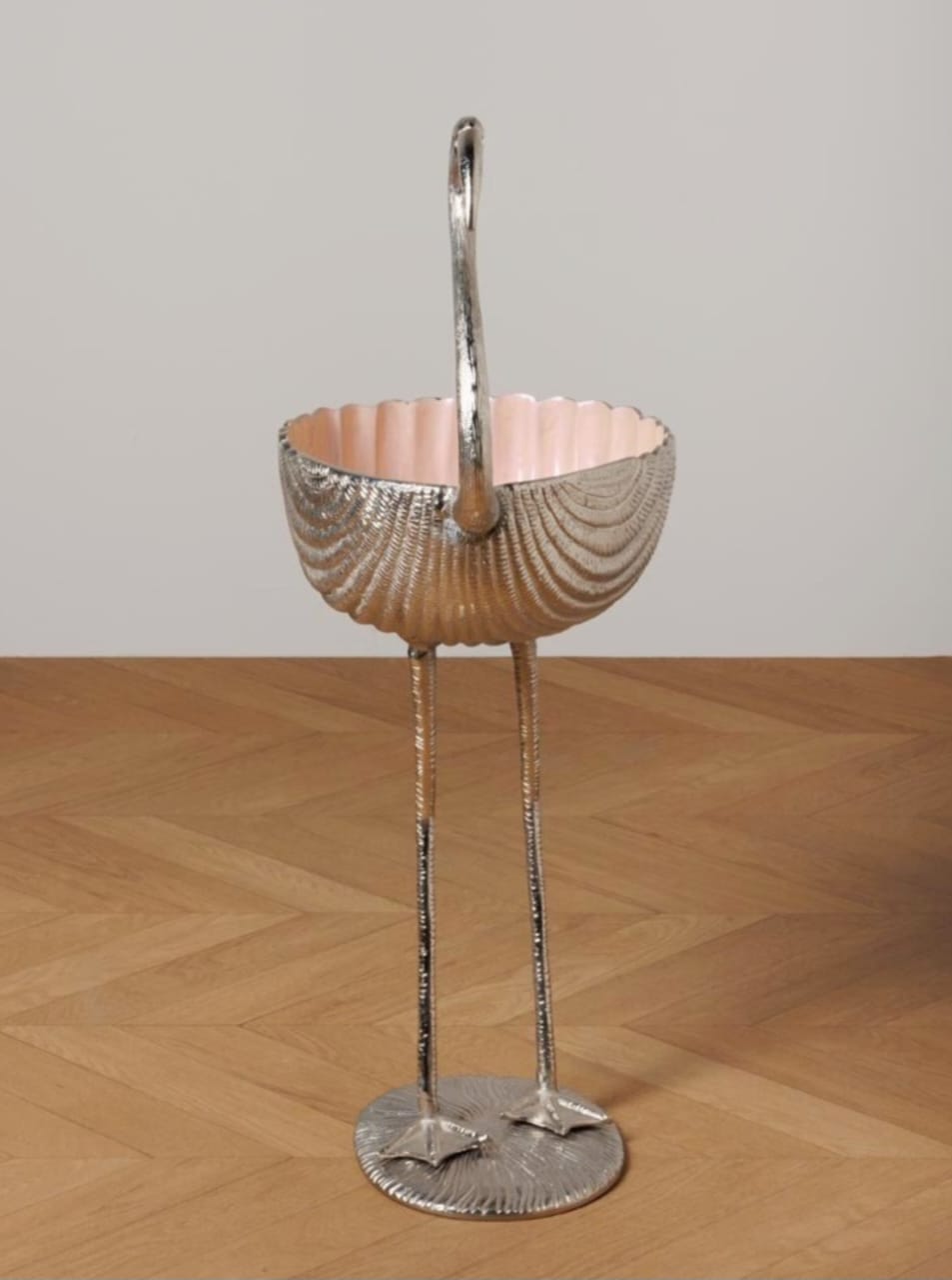 Enamel Wine cooler  Ice bucket Flamingo