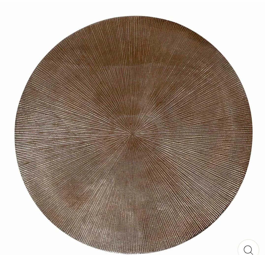 Vittorio Round Coffee Table - Champagne Gold & Black