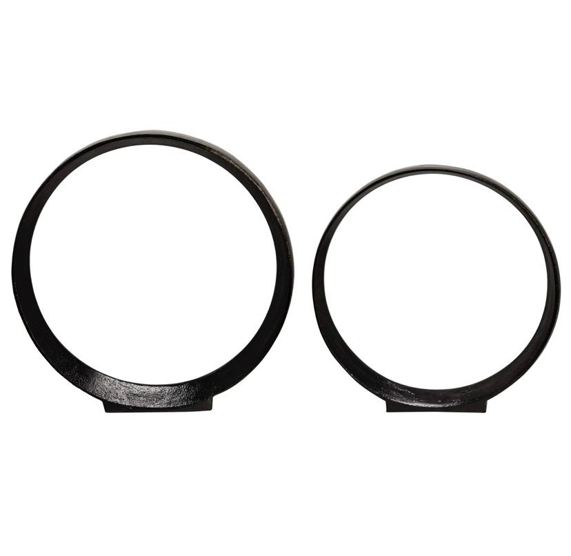 Roza Set of 2 Metal Ring Sculptures