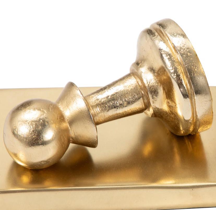 Julian Chess Aluminum Bookends set of 2