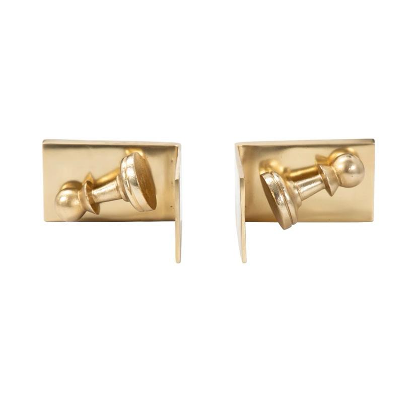 Julian Chess Aluminum Bookends set of 2