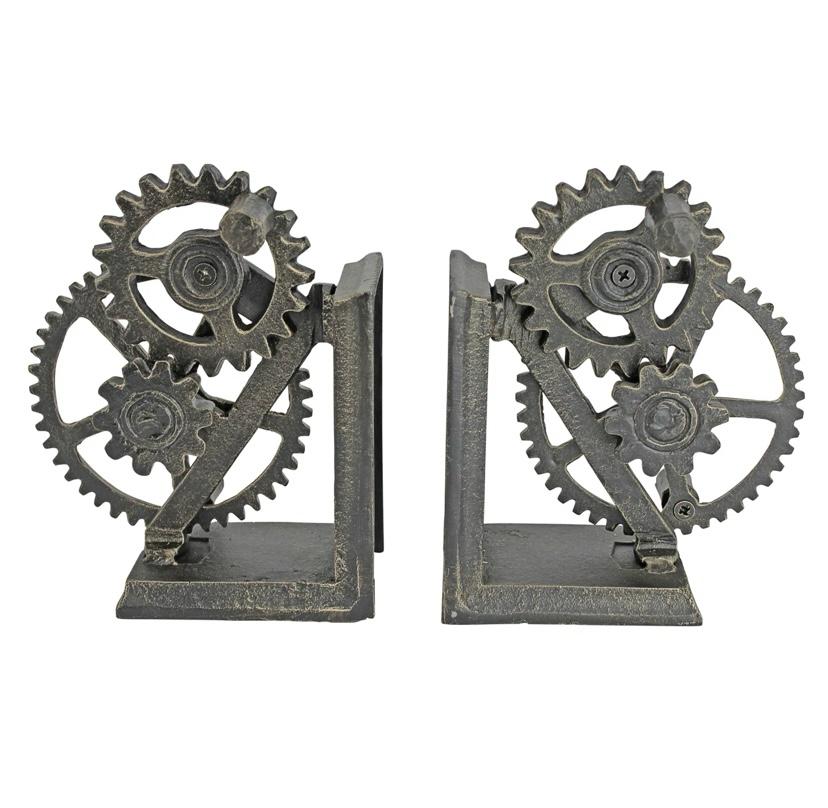 Industrial Metal Bookends (Set of 2)