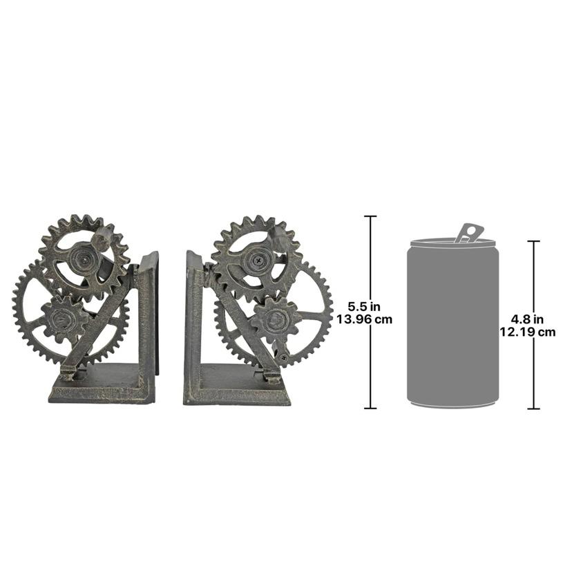 Industrial Metal Bookends (Set of 2)
