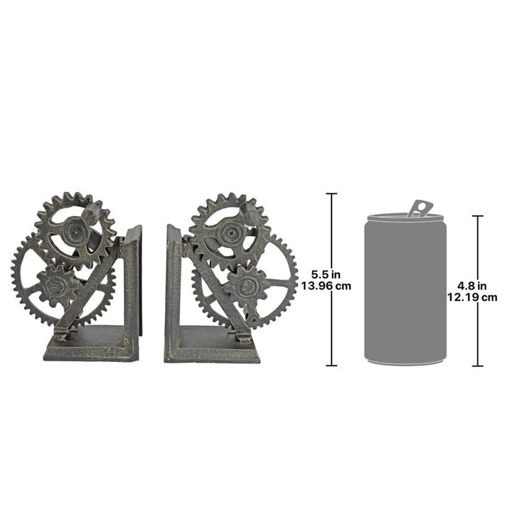 Industrial Metal Bookends (Set of 2)
