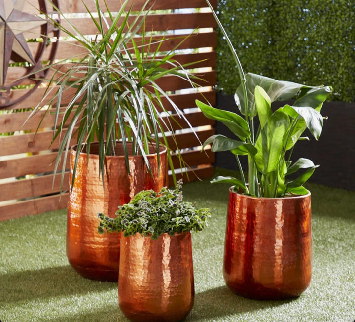 palma Luxury Metal Pot Planter set of 3