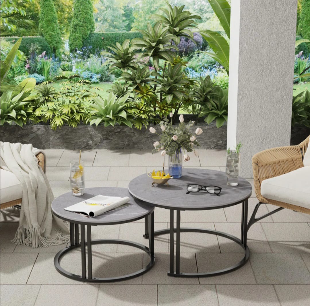 Jakesha marble  Top Nesting Coffee Table