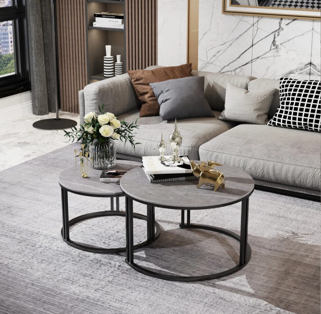 Jakesha marble  Top Nesting Coffee Table