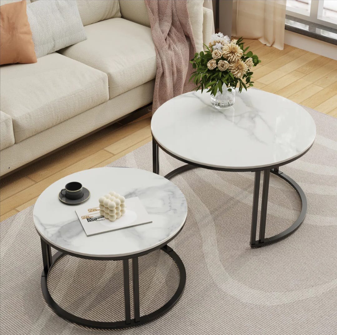 Jakesha Stone Top Nesting Coffee Table