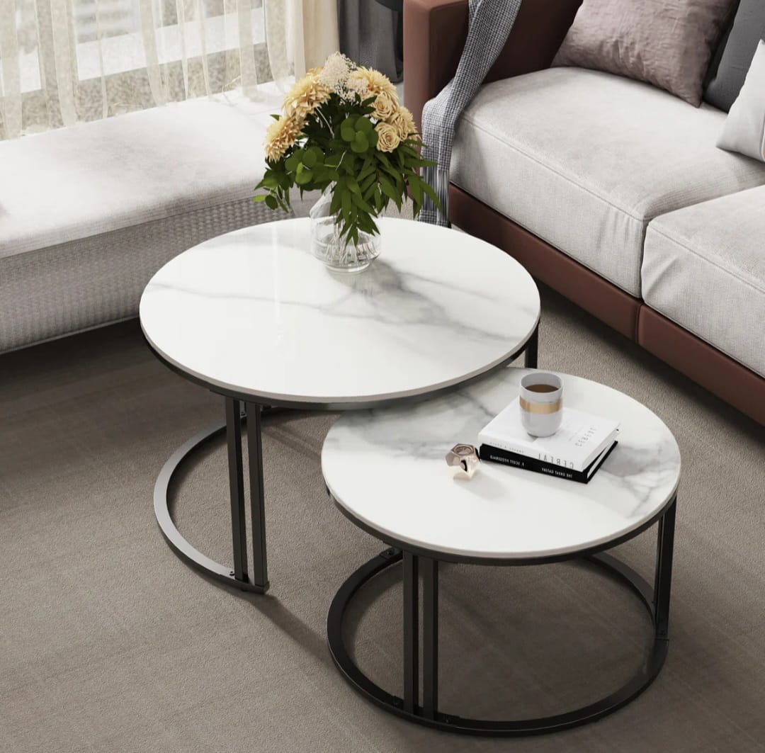 Jakesha Stone Top Nesting Coffee Table