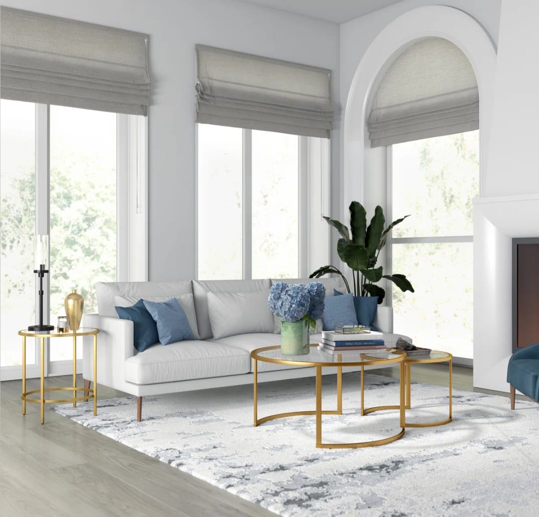 Zora glass coffe table steel