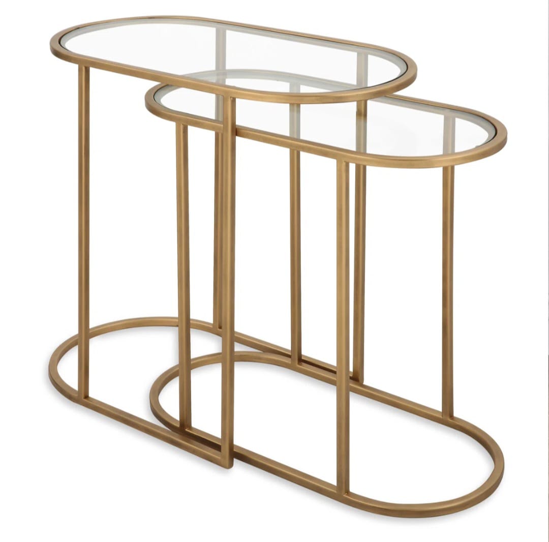 Lutterworth Glass Top Nesting Tables