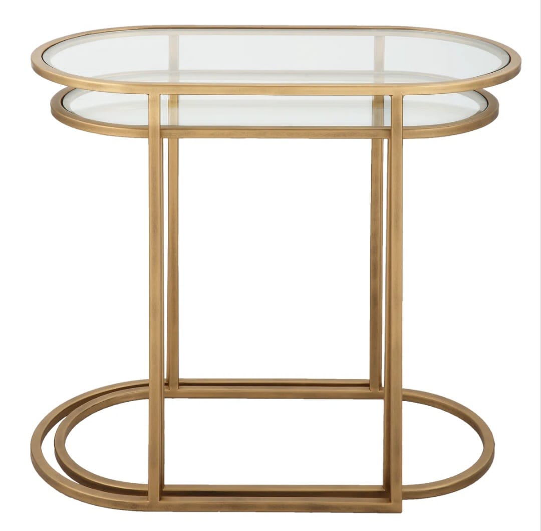Lutterworth Glass Top Nesting Tables