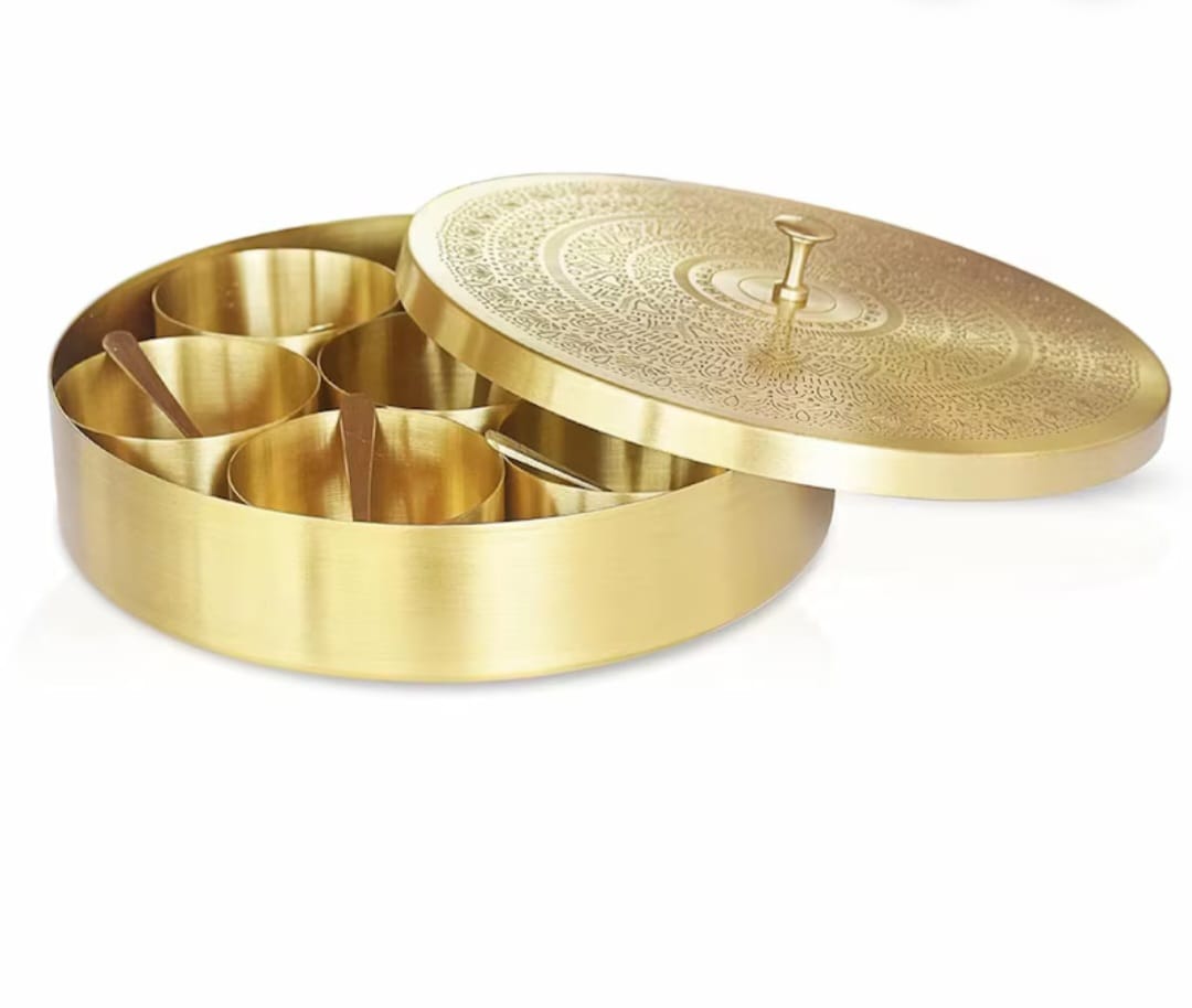 spice box Brass indian handmade