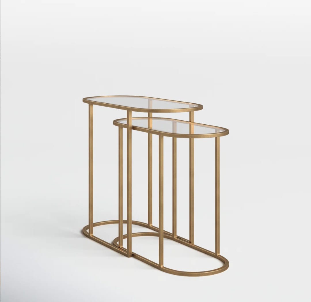 Lutterworth Glass Top Nesting Tables