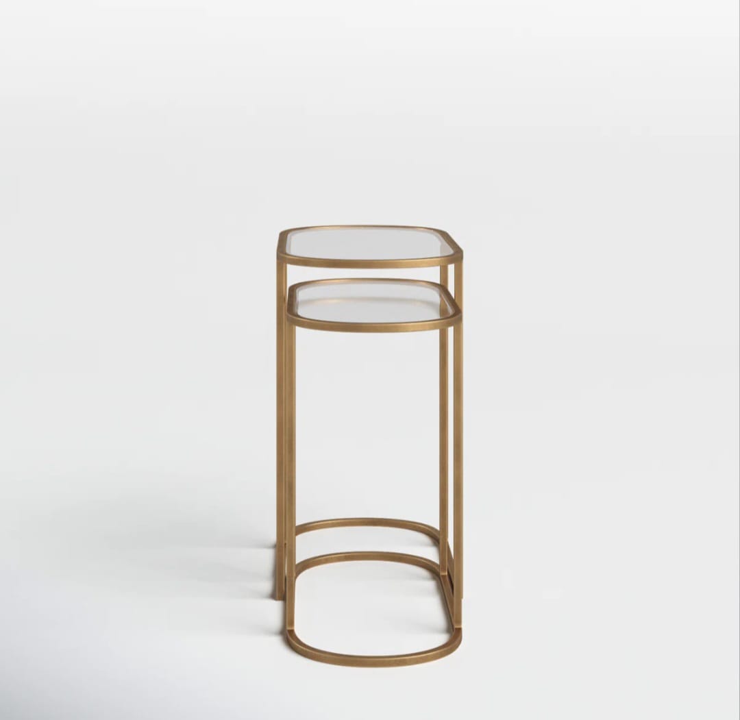 Lutterworth Glass Top Nesting Tables