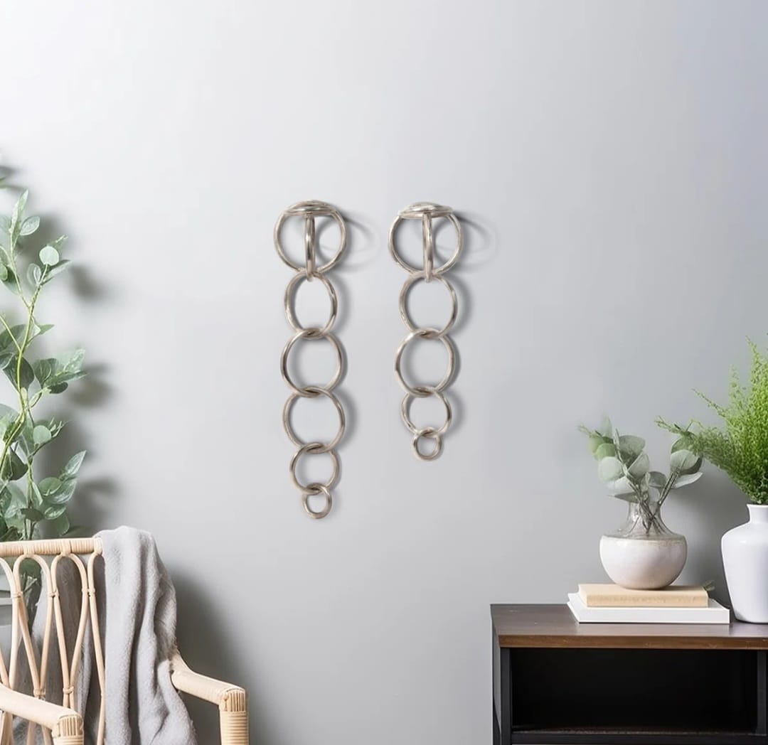 Amara Hanging Chain Sculpture Wall Decor for Home Accent