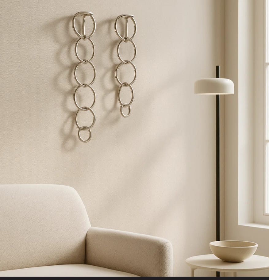 Amara Hanging Chain Sculpture Wall Decor for Home Accent